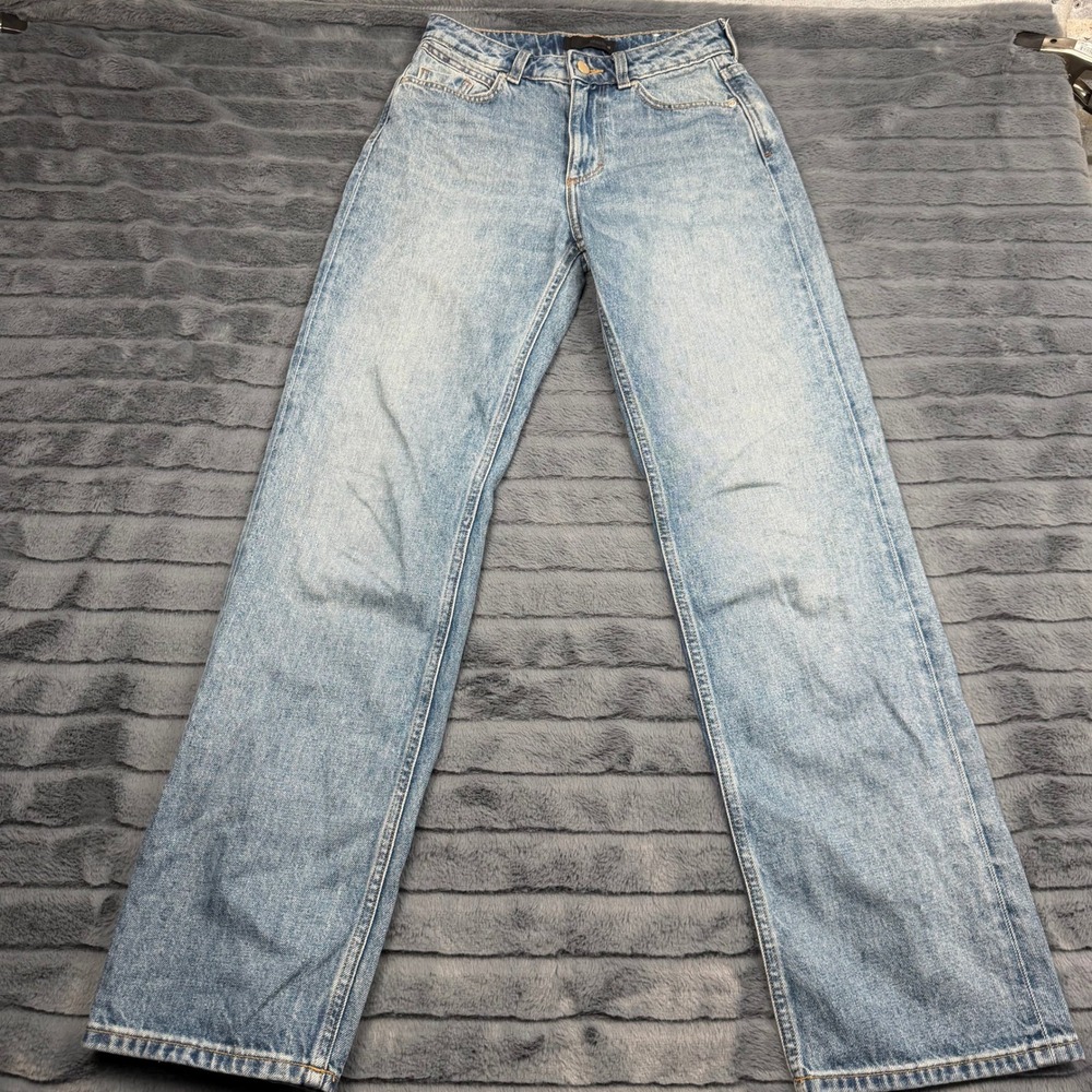 Zara Z.03 Light Wash High Waisted Straight Leg Jeans Women Size 2